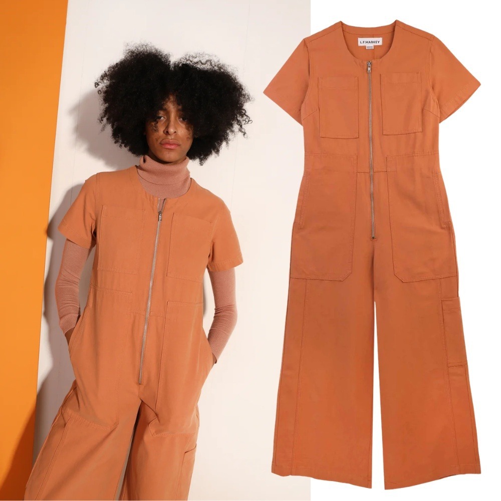 NWT LF Markey Felix Boilersuit Terracotta 2‎ Utility Jumpsuit